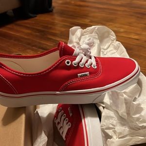 Red Vans Size10W